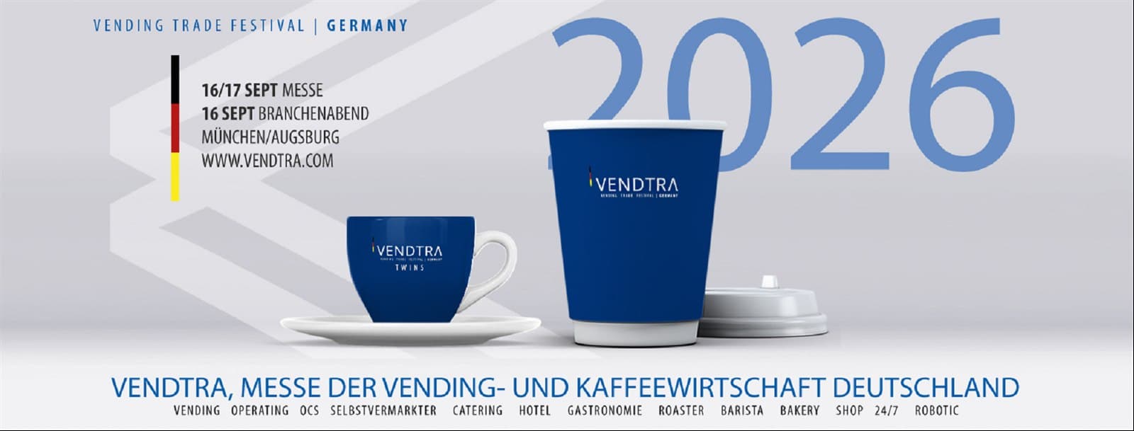 Offizielles Motiv der VENDTRA 2026 in Augsburg